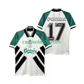 Camisolas de futebol Liverpool MCMANAMAN 17 1993 1995 Retro Equipamento Alternativa Manga Curta